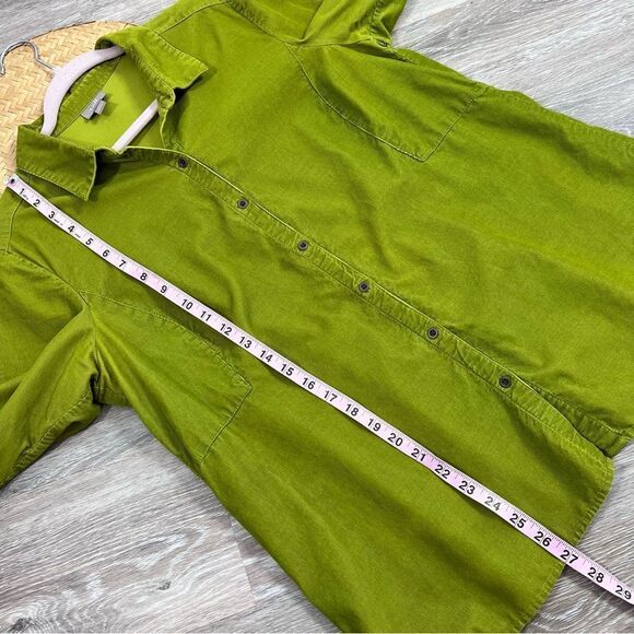 J. Jill green corduroy blouse button down - Picture 7 of 8